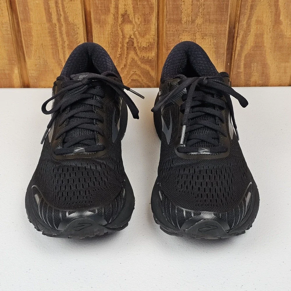 Brooks Adrenaline GTS 18 Mens 10 D All Black Running Shoes 1102711D026